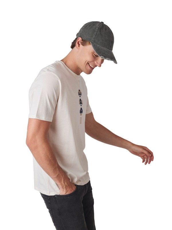 Boné vintage com efeito rasgado - 6 painéis