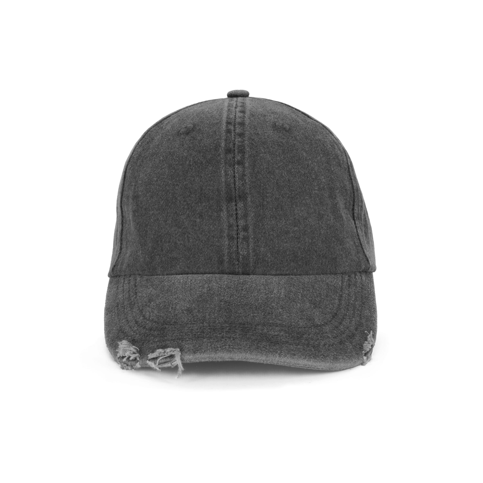 Boné vintage com efeito rasgado - 6 painéis