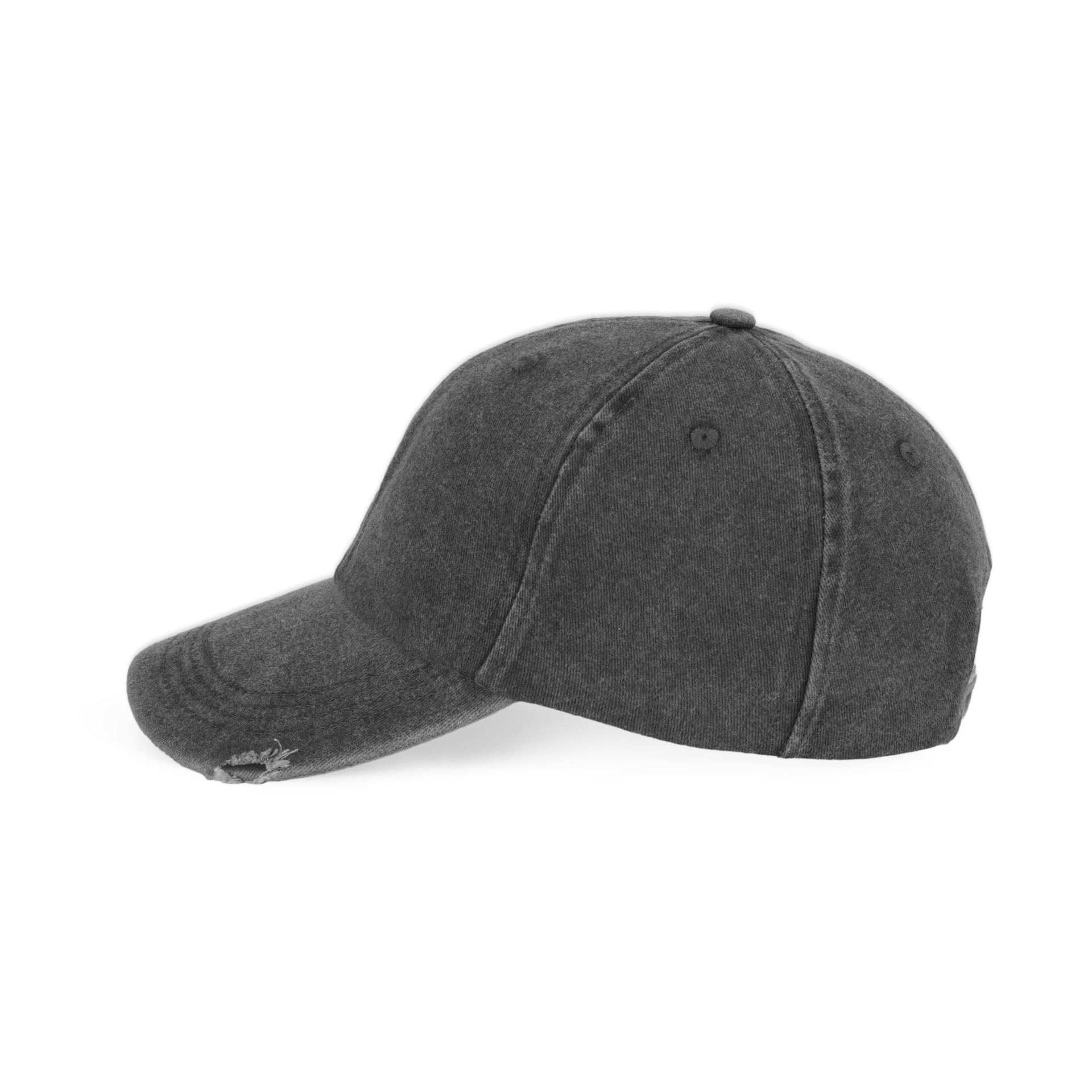Boné vintage com efeito rasgado - 6 painéis