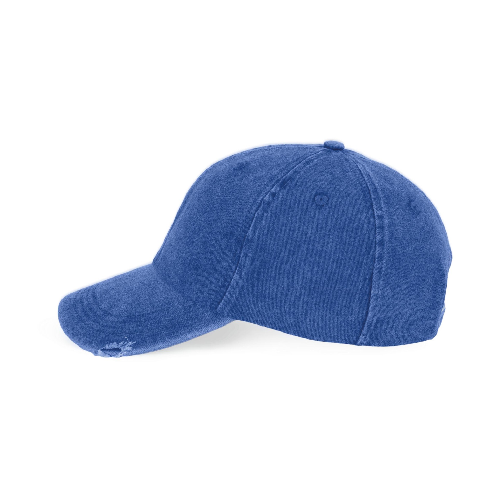 Boné vintage com efeito rasgado - 6 painéis