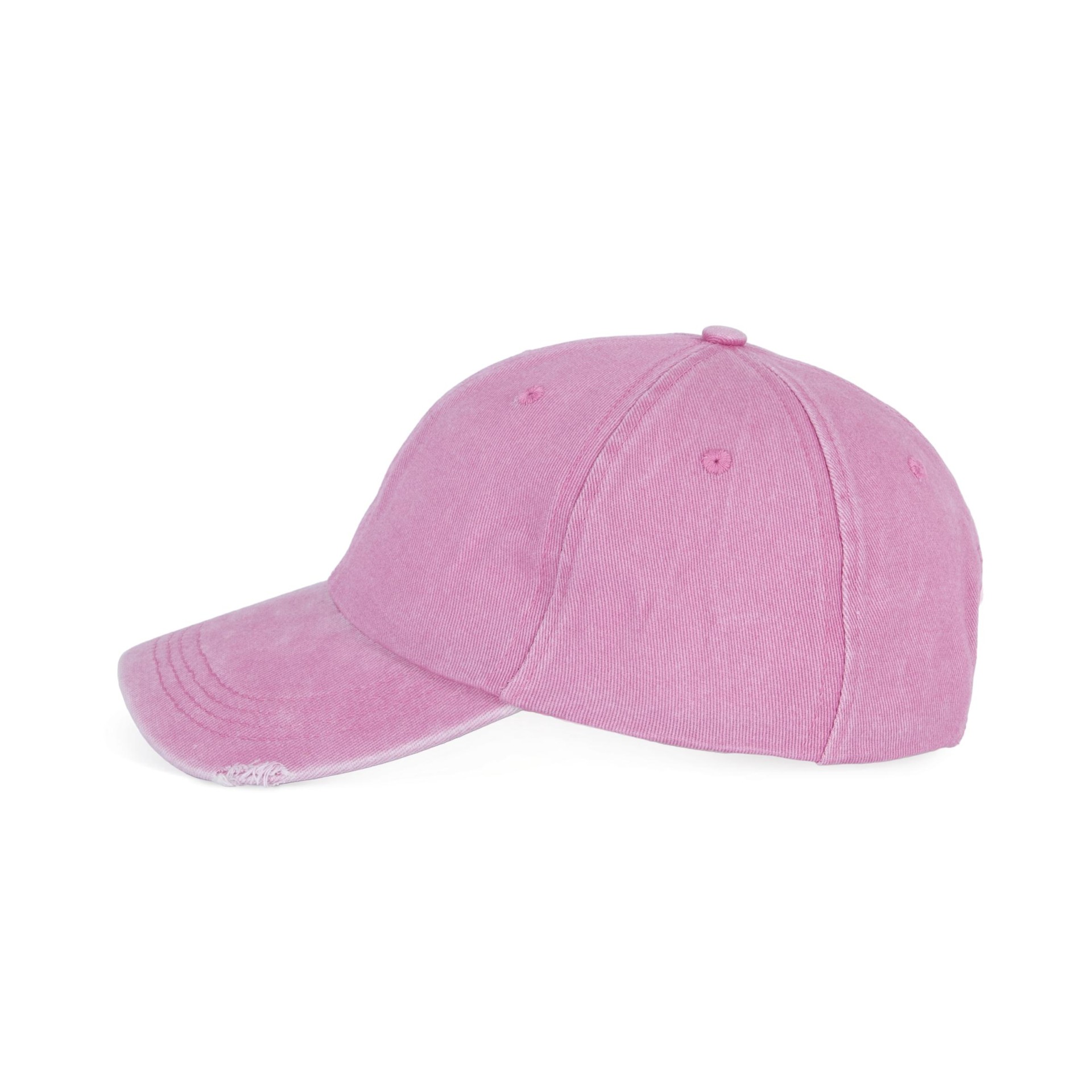 Boné vintage com efeito rasgado - 6 painéis