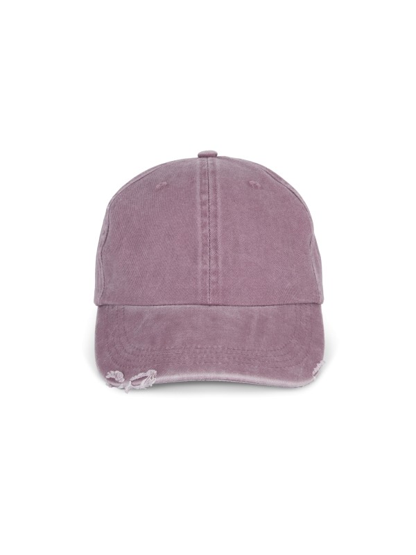 Boné vintage com efeito rasgado - 6 painéis