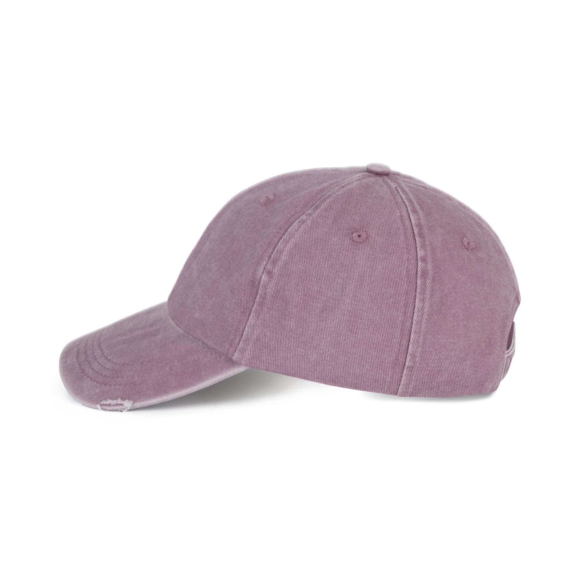 Boné vintage com efeito rasgado - 6 painéis