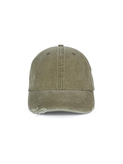 Boné vintage com efeito rasgado - 6 painéis Boné vintage com efeito rasgado - 6 painéis