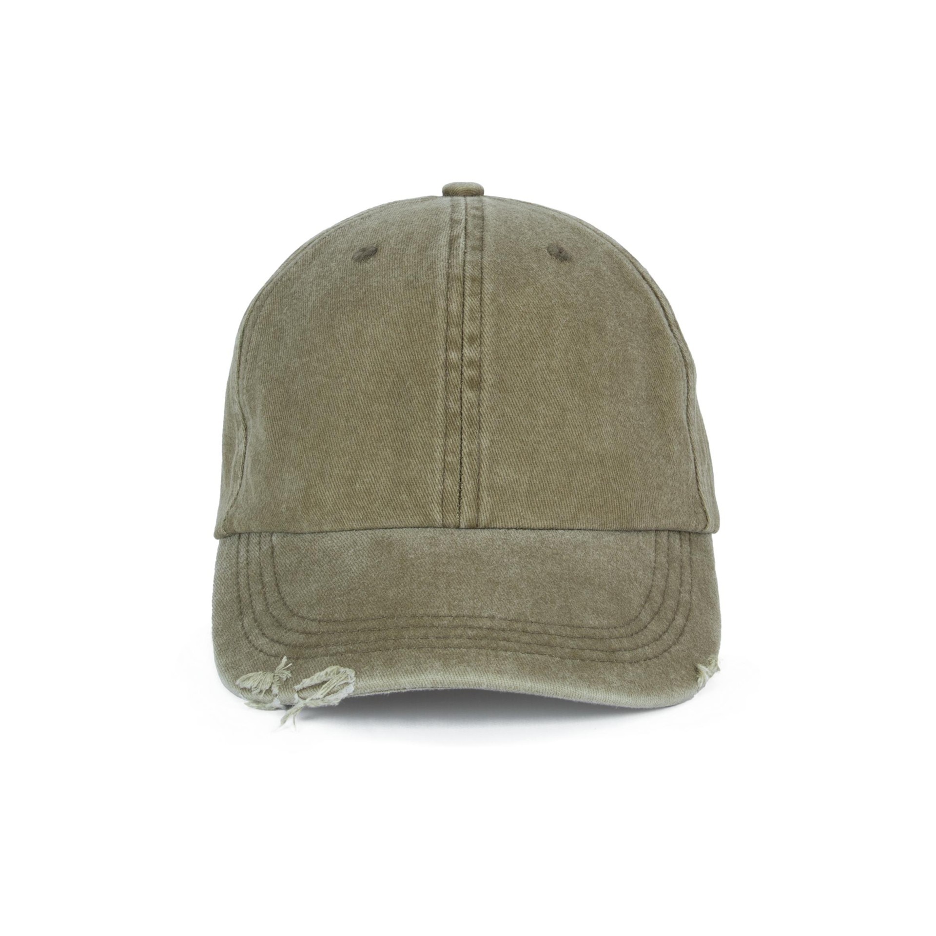 Boné vintage com efeito rasgado - 6 painéis