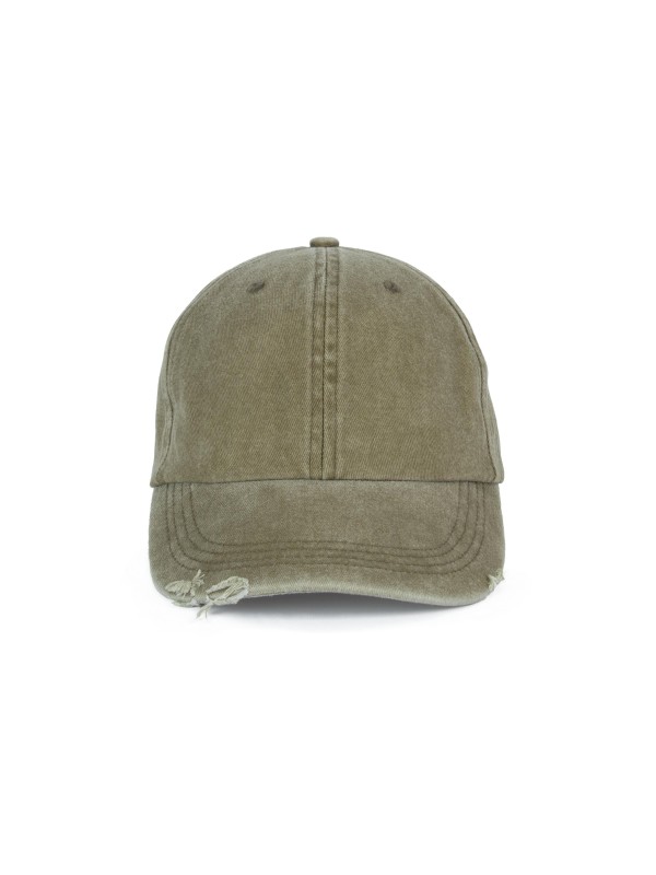 Boné vintage com efeito rasgado - 6 painéis