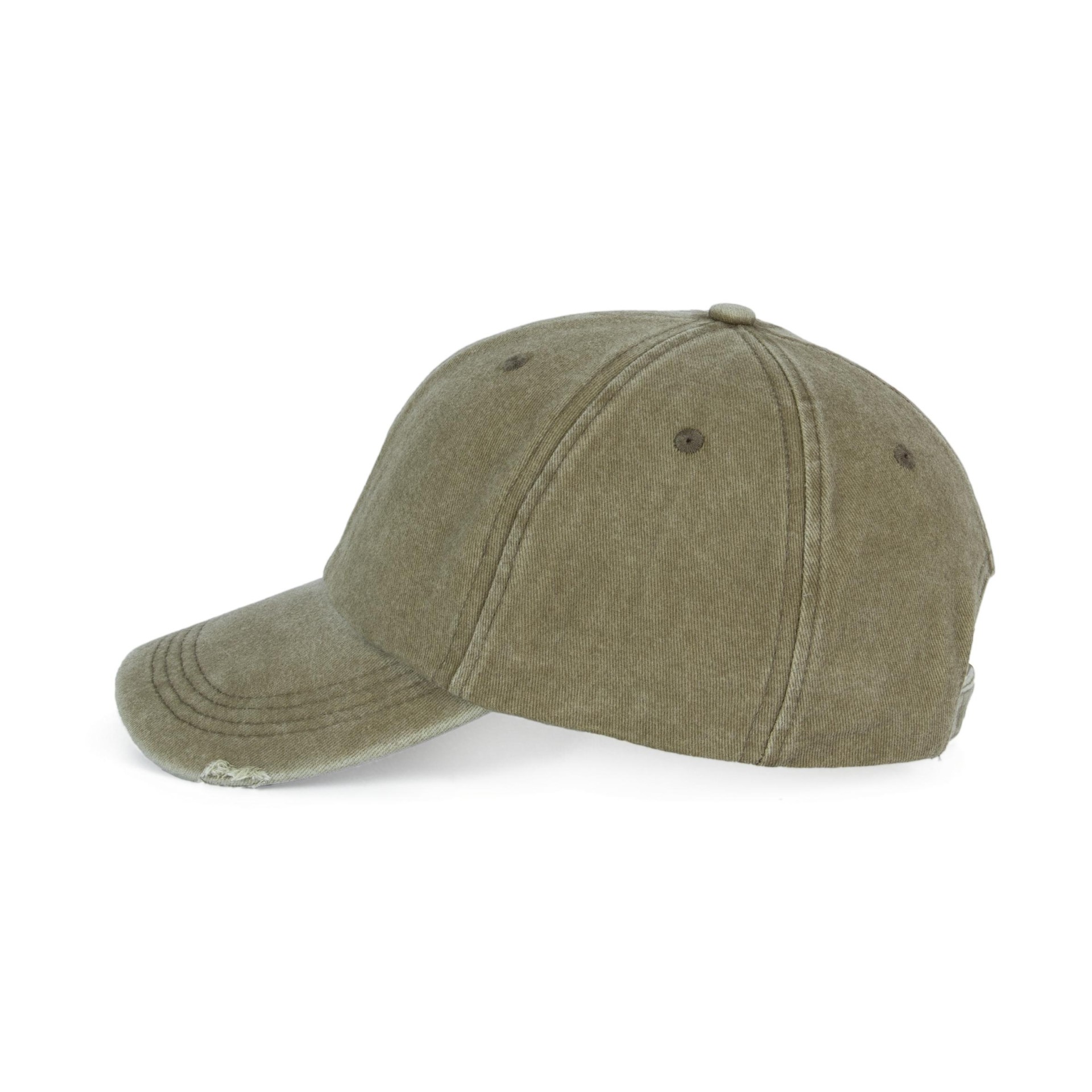 Boné vintage com efeito rasgado - 6 painéis