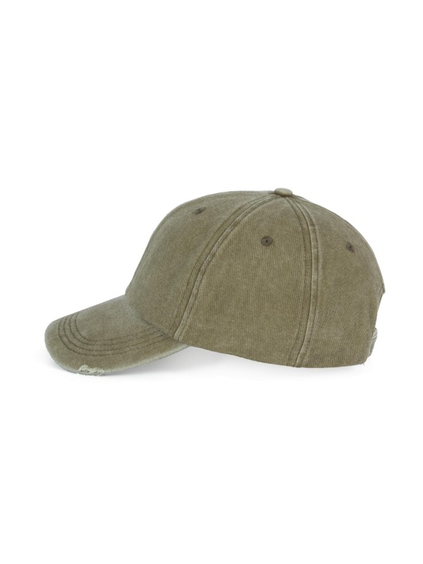Boné vintage com efeito rasgado - 6 painéis