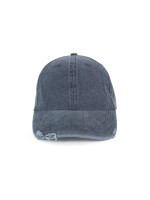 Boné vintage com efeito rasgado - 6 painéis