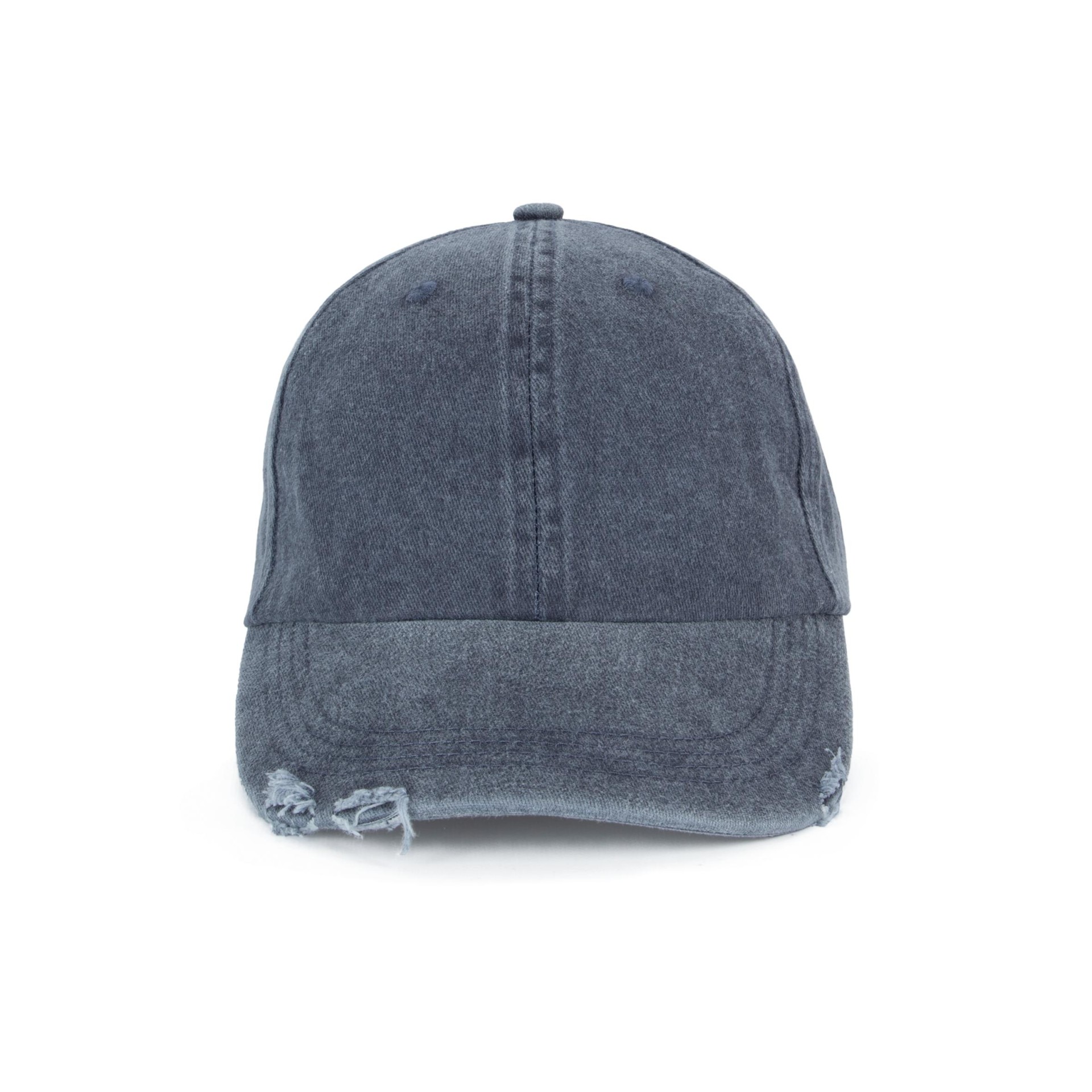 Boné vintage com efeito rasgado - 6 painéis