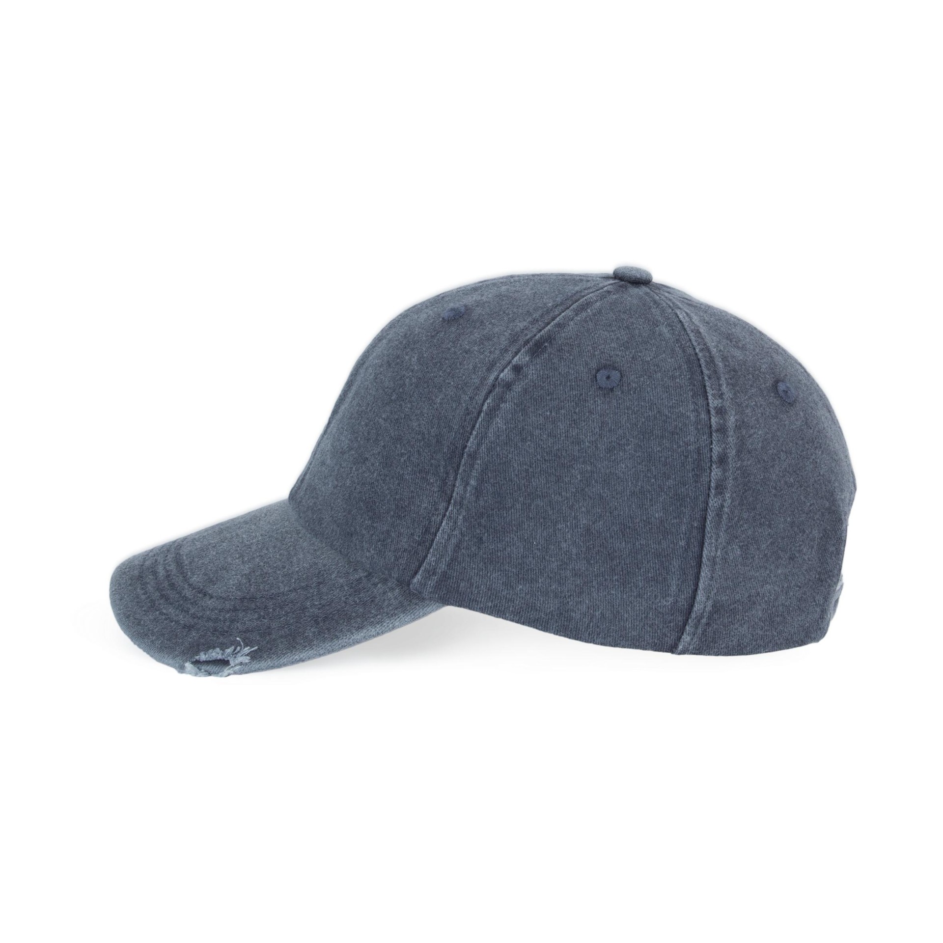 Boné vintage com efeito rasgado - 6 painéis