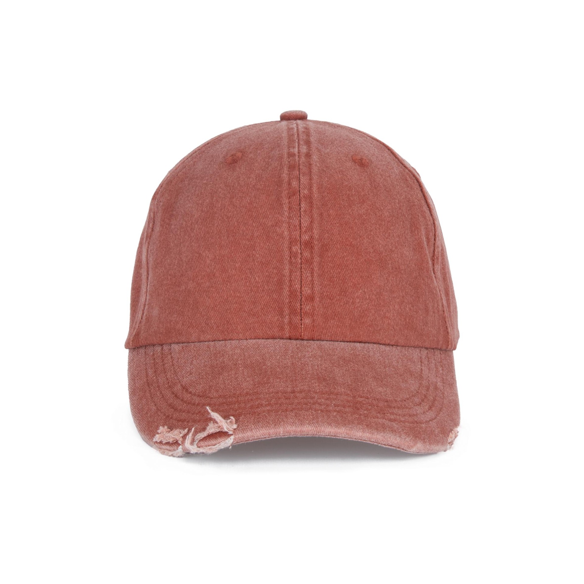 Boné vintage com efeito rasgado - 6 painéis