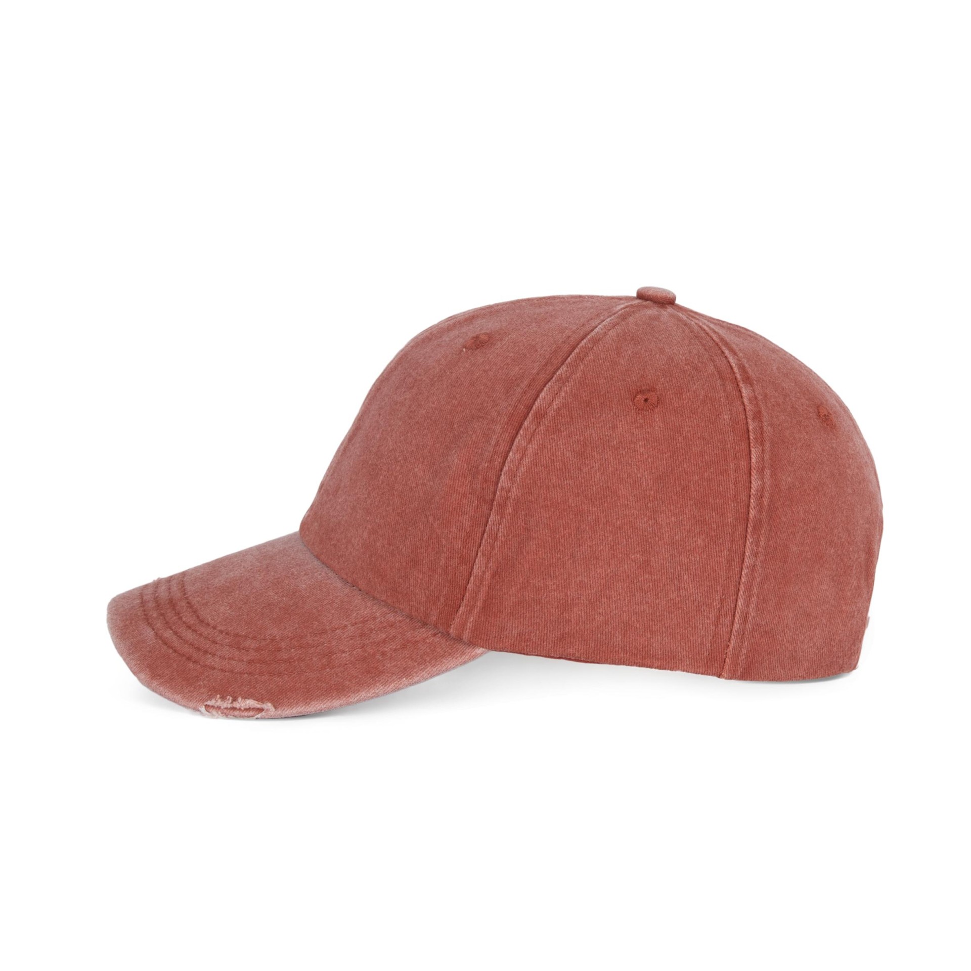 Boné vintage com efeito rasgado - 6 painéis