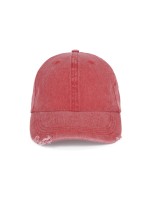 Boné vintage com efeito rasgado - 6 painéis