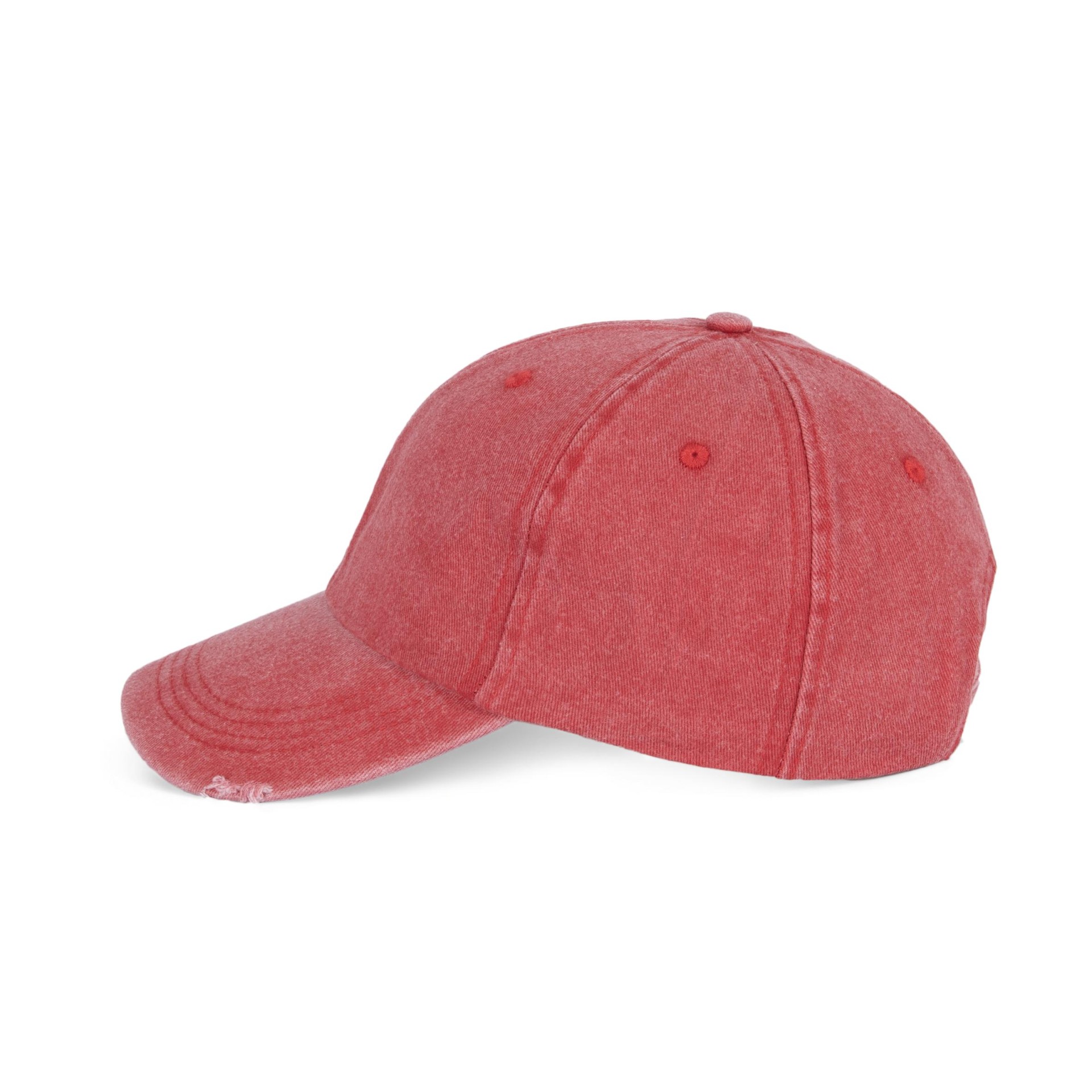 Boné vintage com efeito rasgado - 6 painéis