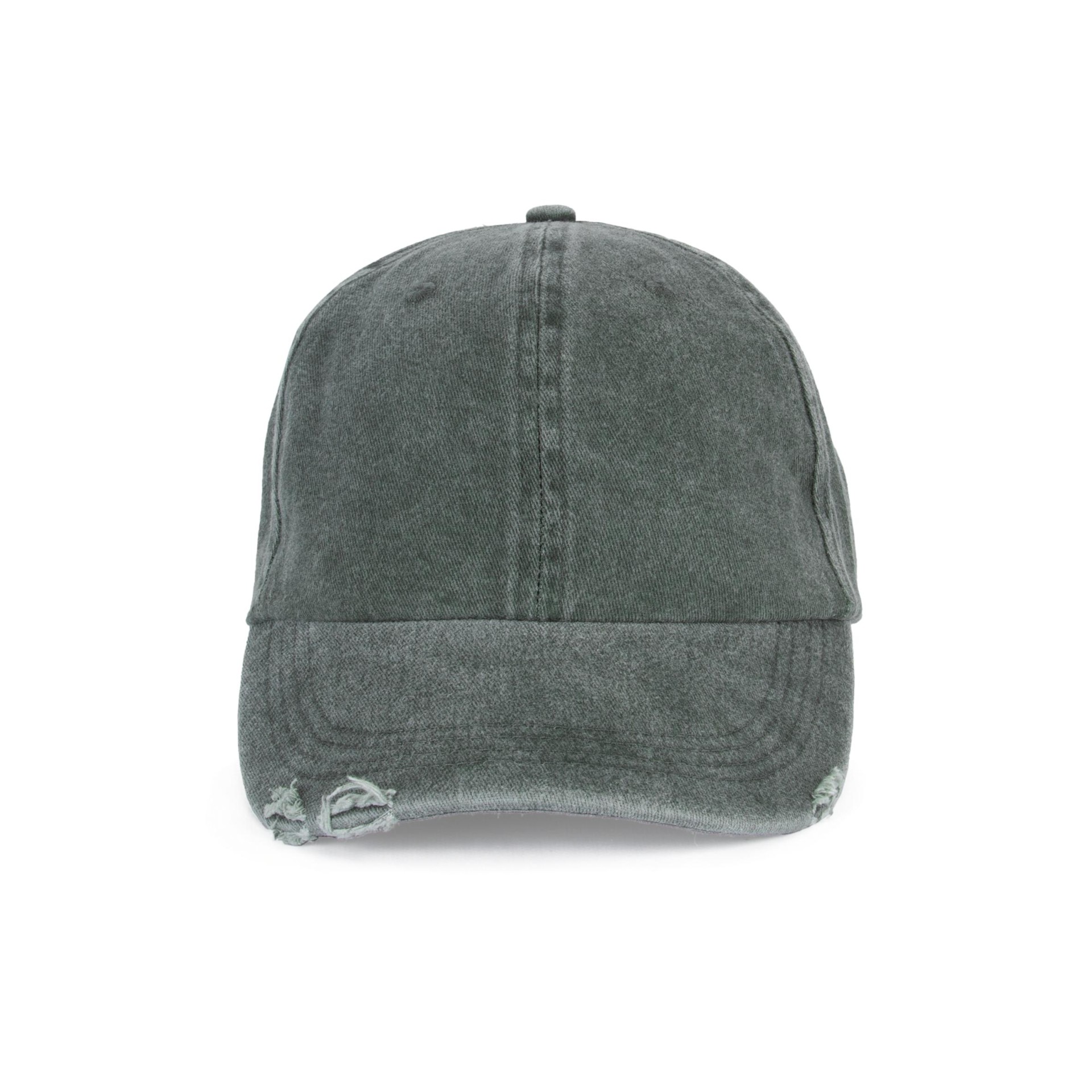 Boné vintage com efeito rasgado - 6 painéis