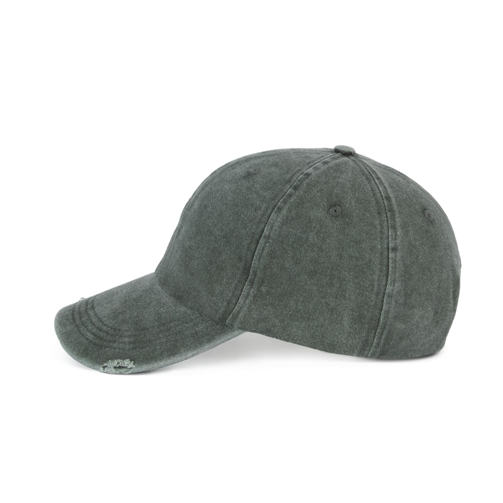 Boné vintage com efeito rasgado - 6 painéis