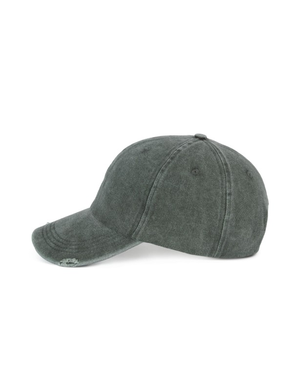 Boné vintage com efeito rasgado - 6 painéis