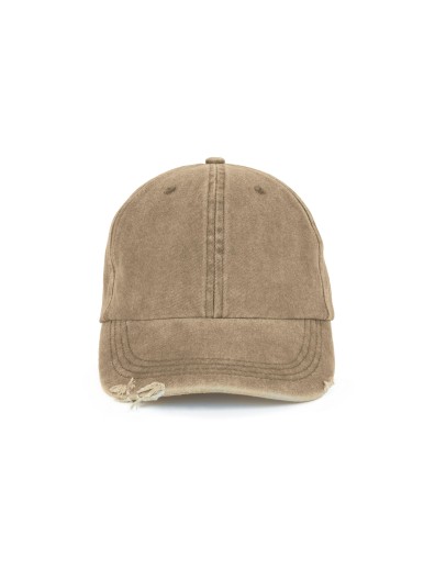 Boné vintage com efeito rasgado - 6 painéis Boné vintage com efeito rasgado - 6 painéis