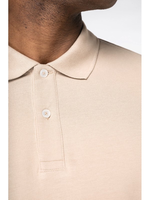 Polo eco-responsável em malha piqué de homem