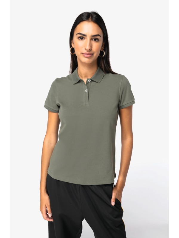 Polo eco-responsável em malha piqué de senhora