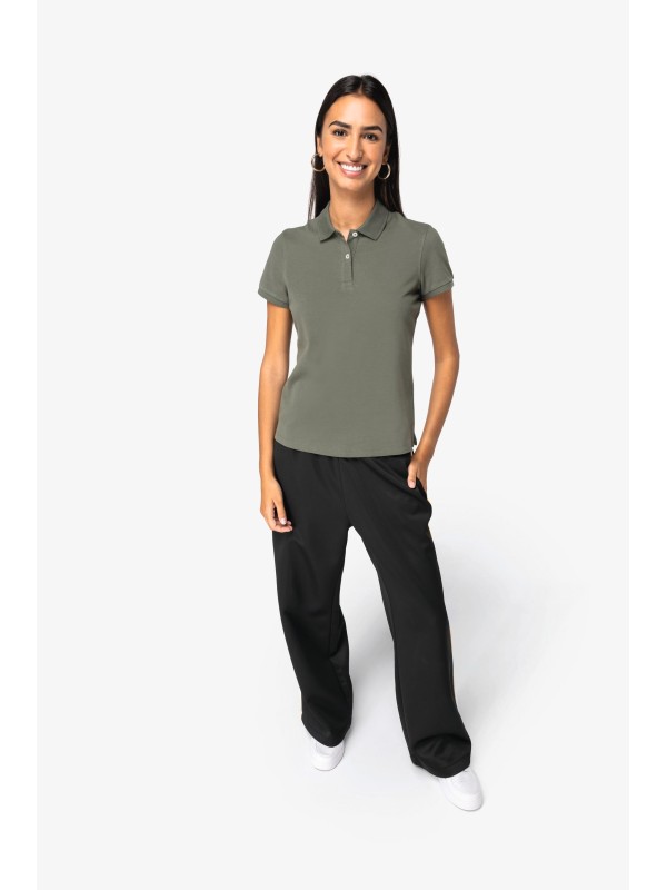 Polo eco-responsável em malha piqué de senhora