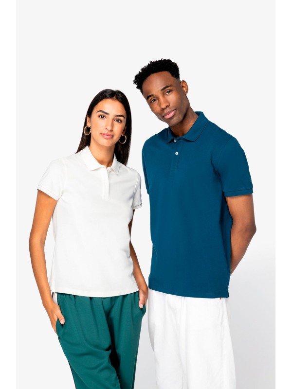 Polo eco-responsável em malha piqué de senhora