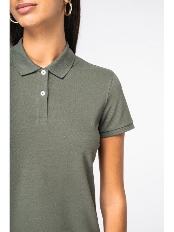 Polo eco-responsável em malha piqué de senhora