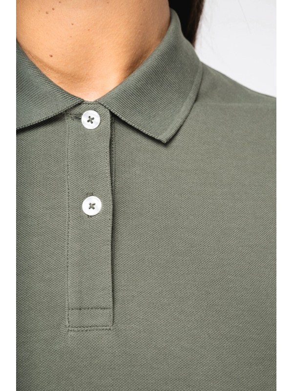 Polo eco-responsável em malha piqué de senhora
