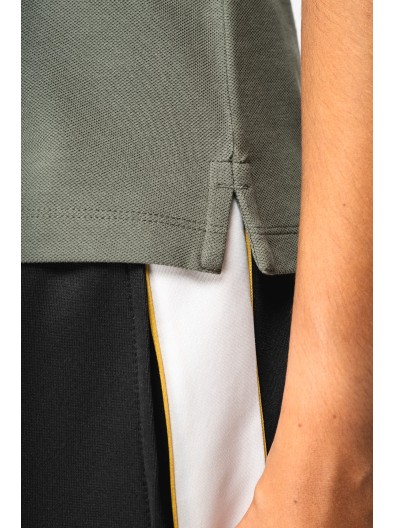 Polo eco-respons�vel em malha piqu� de senhora