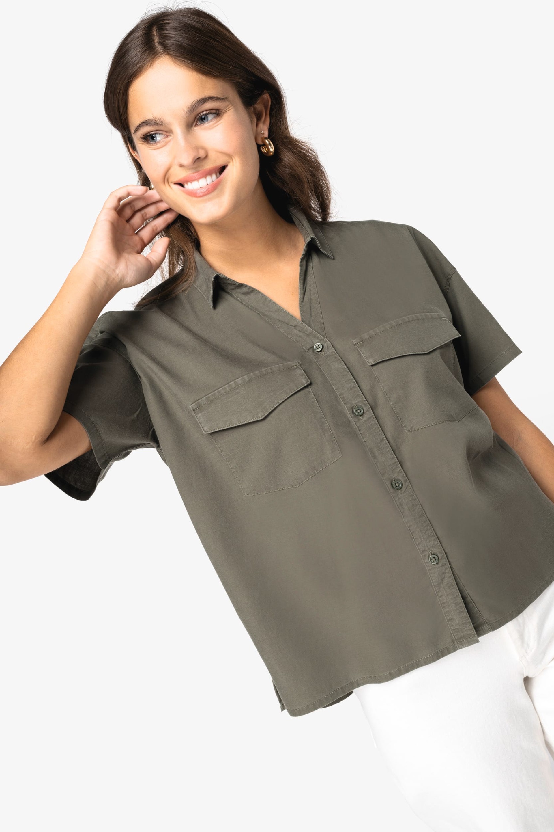 Camisa eco-responsável em liocel - NS514