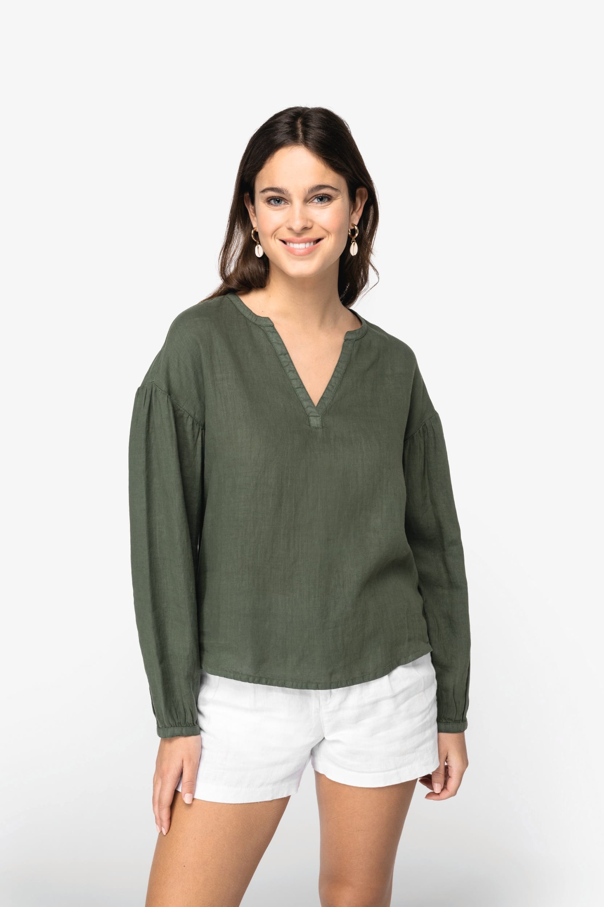 Blusa eco-responsável em linho - NS524