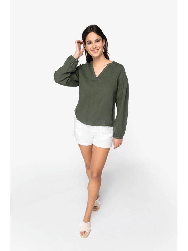 Blusa eco-responsvel em linho - NS524
