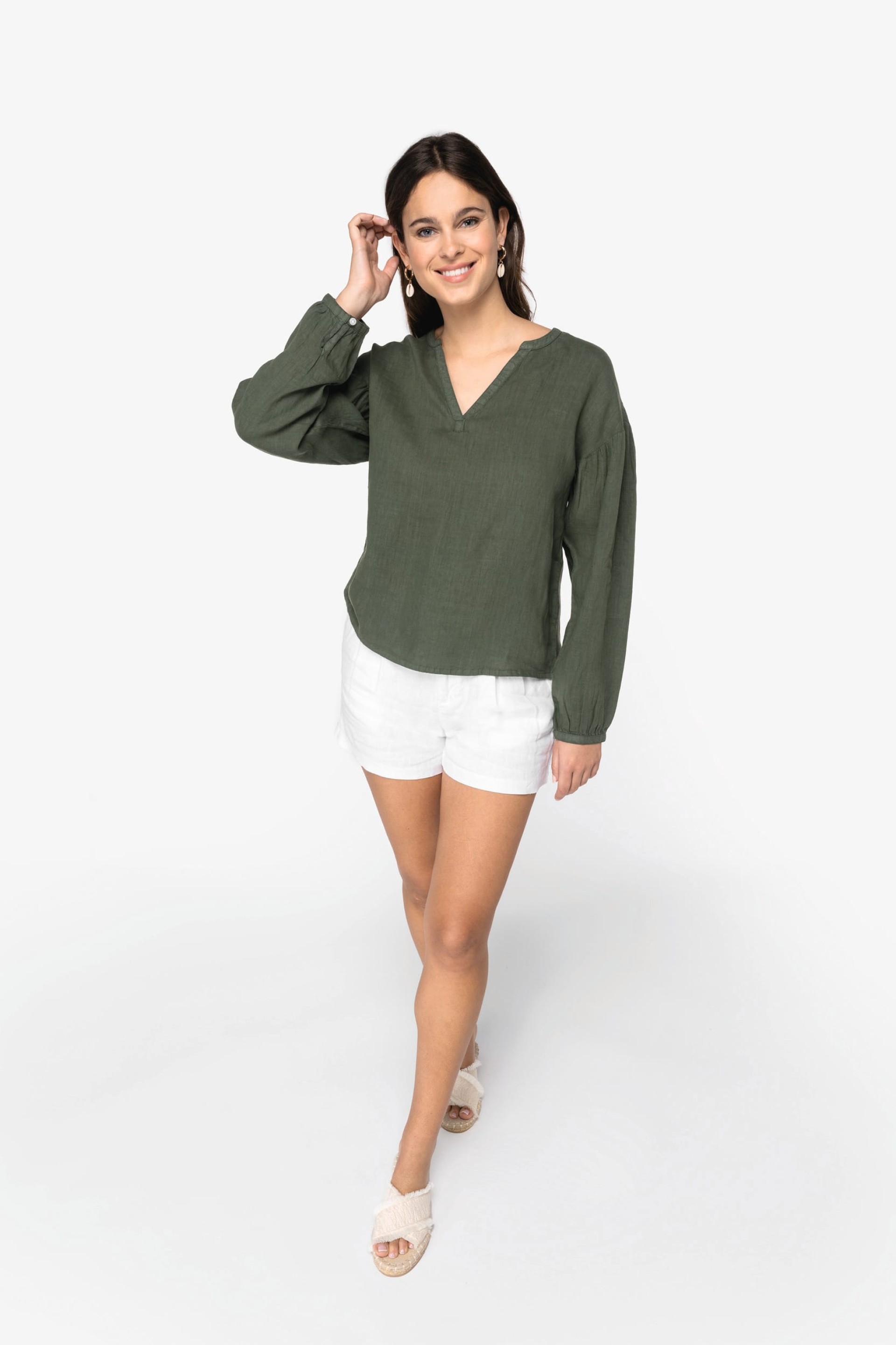 Blusa eco-responsável em linho - NS524
