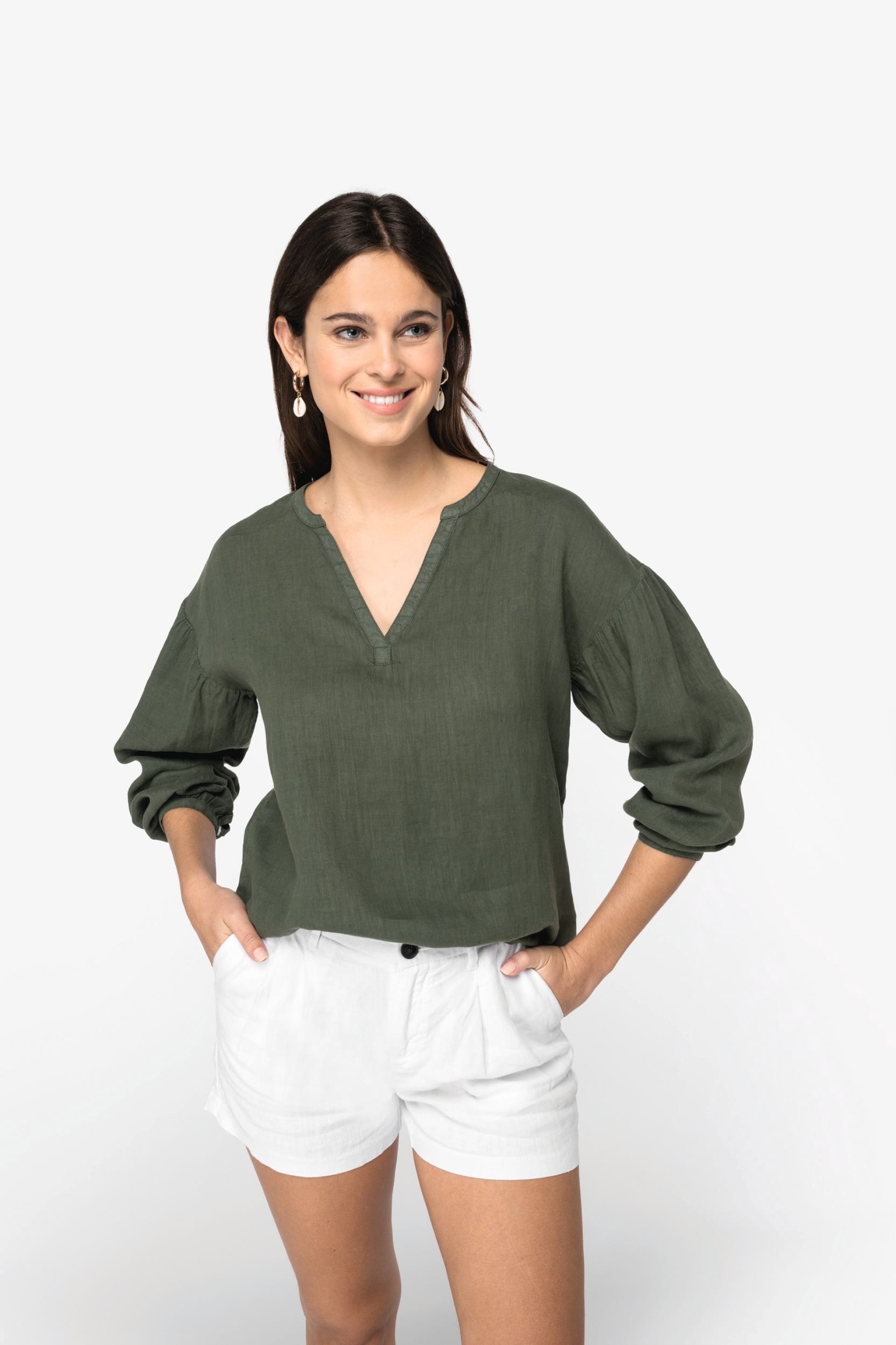 Blusa eco-responsável em linho - NS524