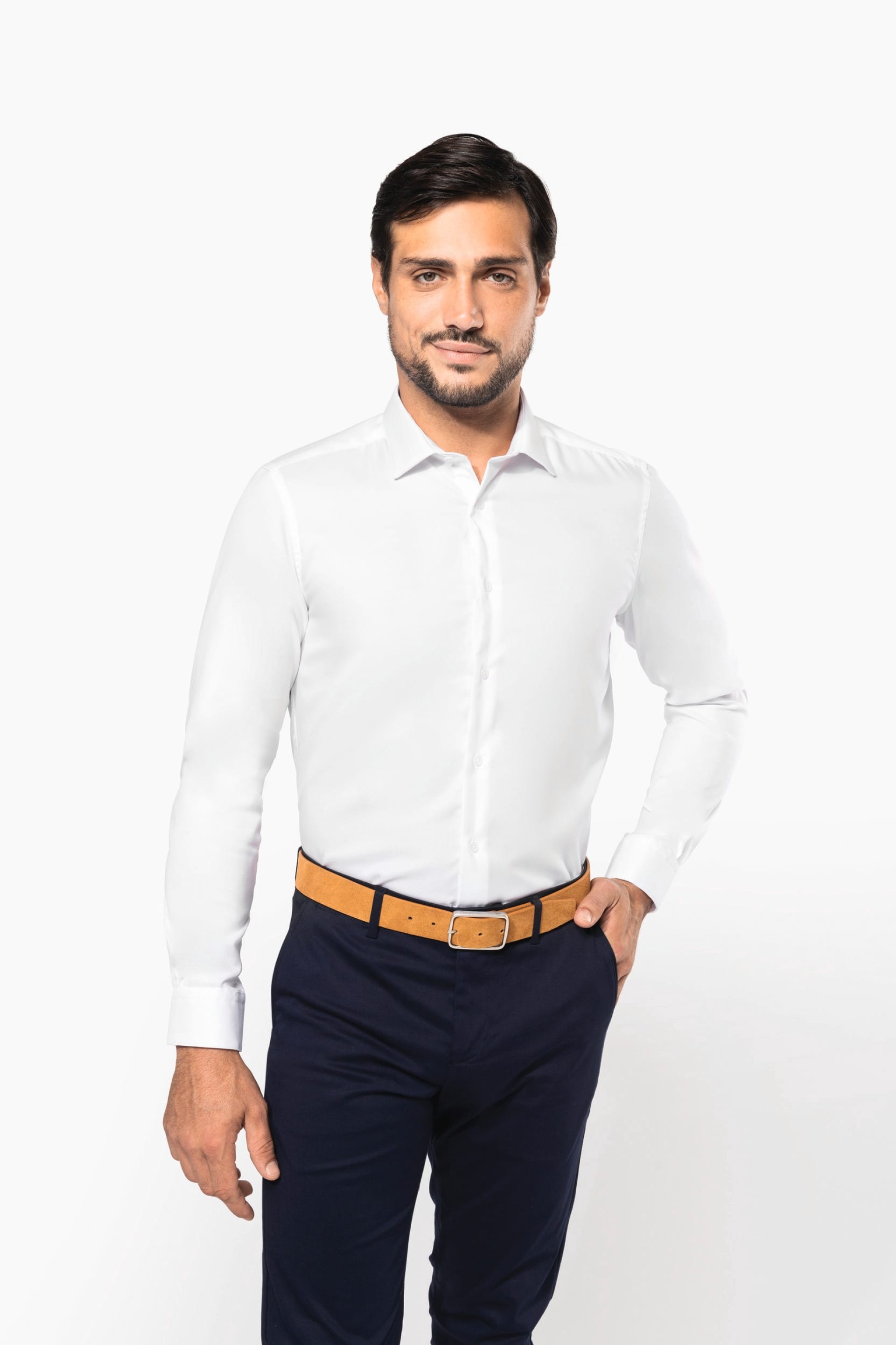 Camisa Oxford Pinpoint manga comprida - PK502