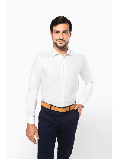 Camisa Oxford Pinpoint manga comprida - PK502 Camisa Oxford Pinpoint manga comprida - PK502