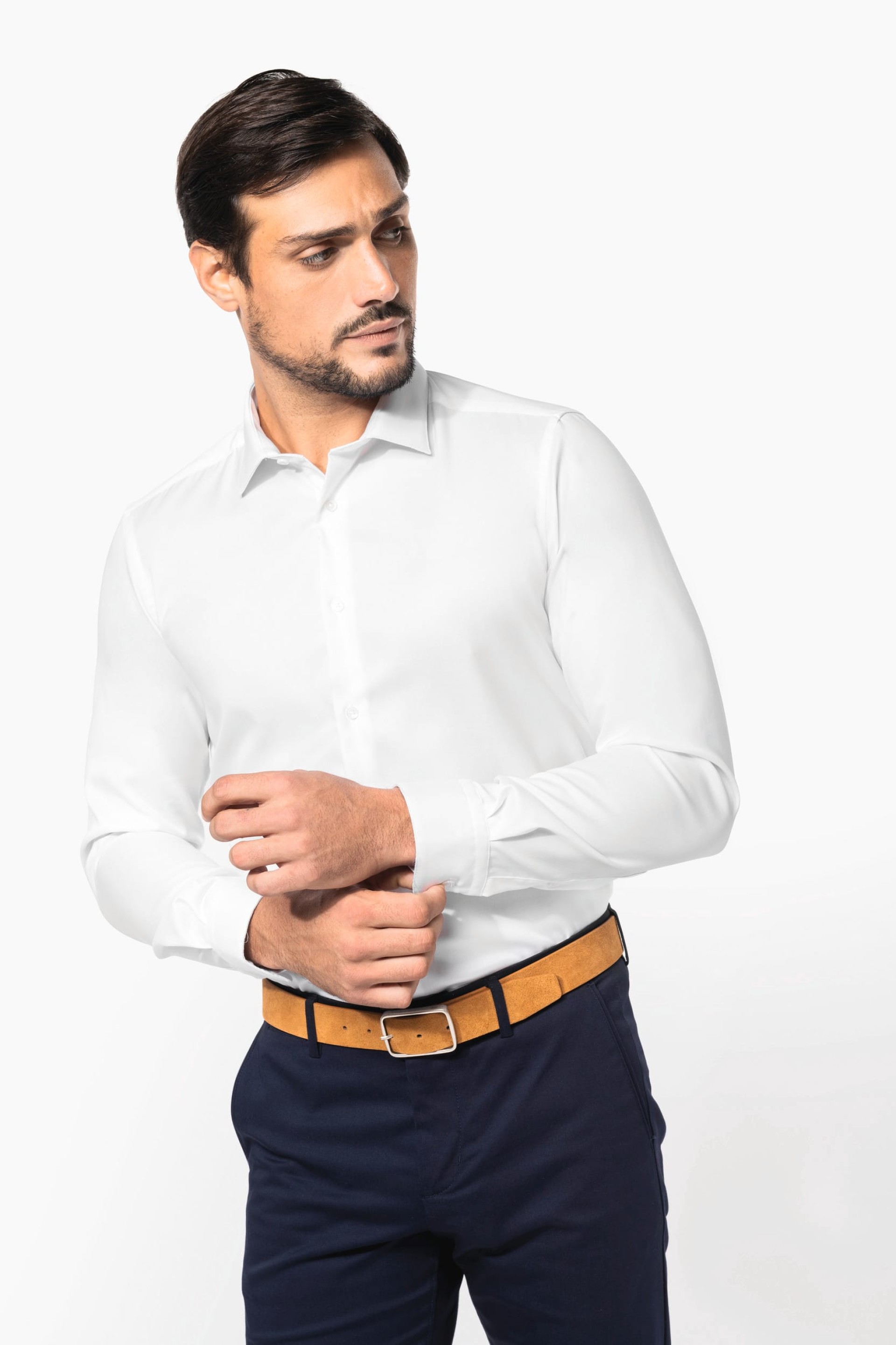 Camisa Oxford Pinpoint manga comprida - PK502