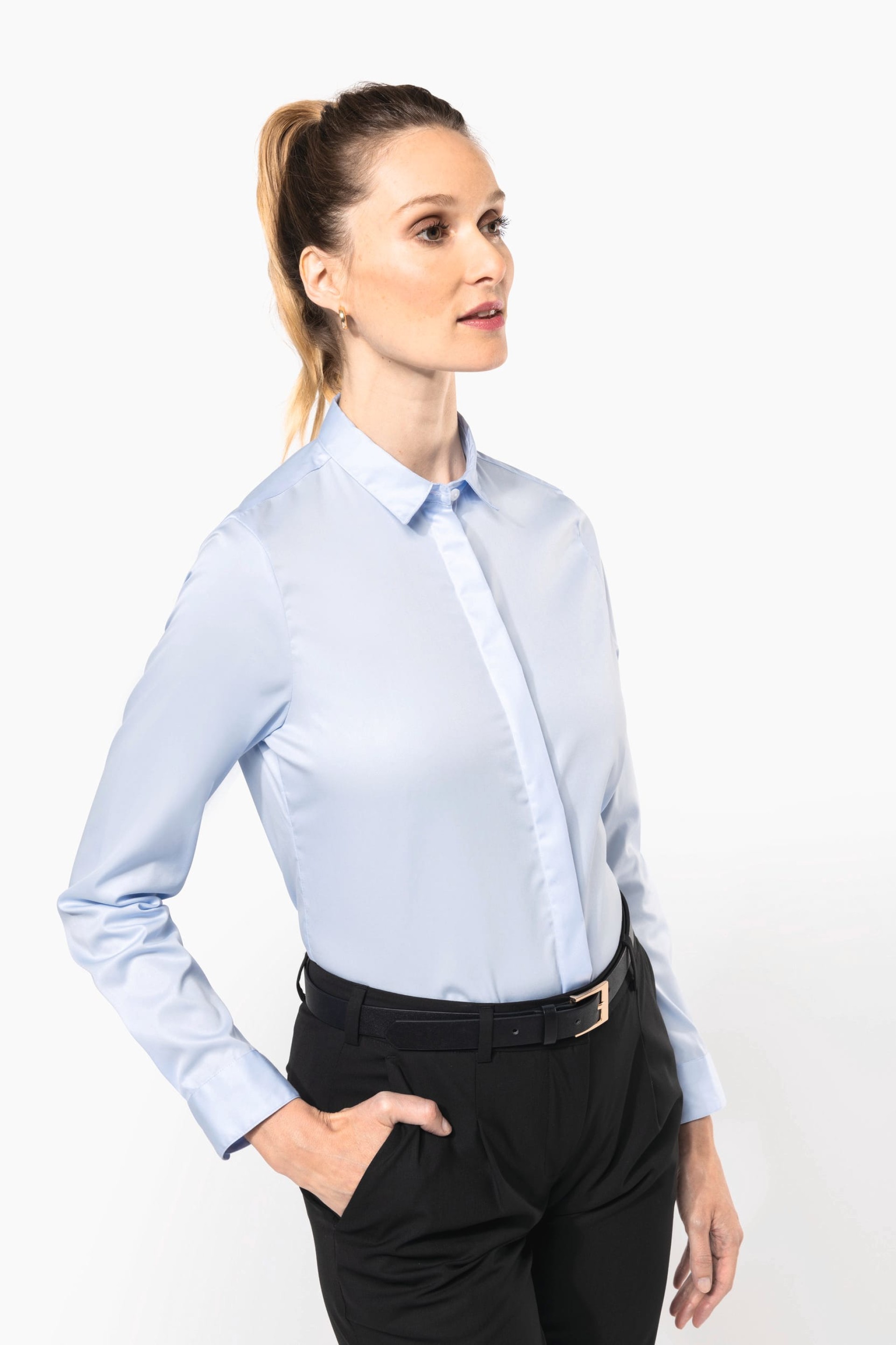 Camisa twill de manga comprida - PK507