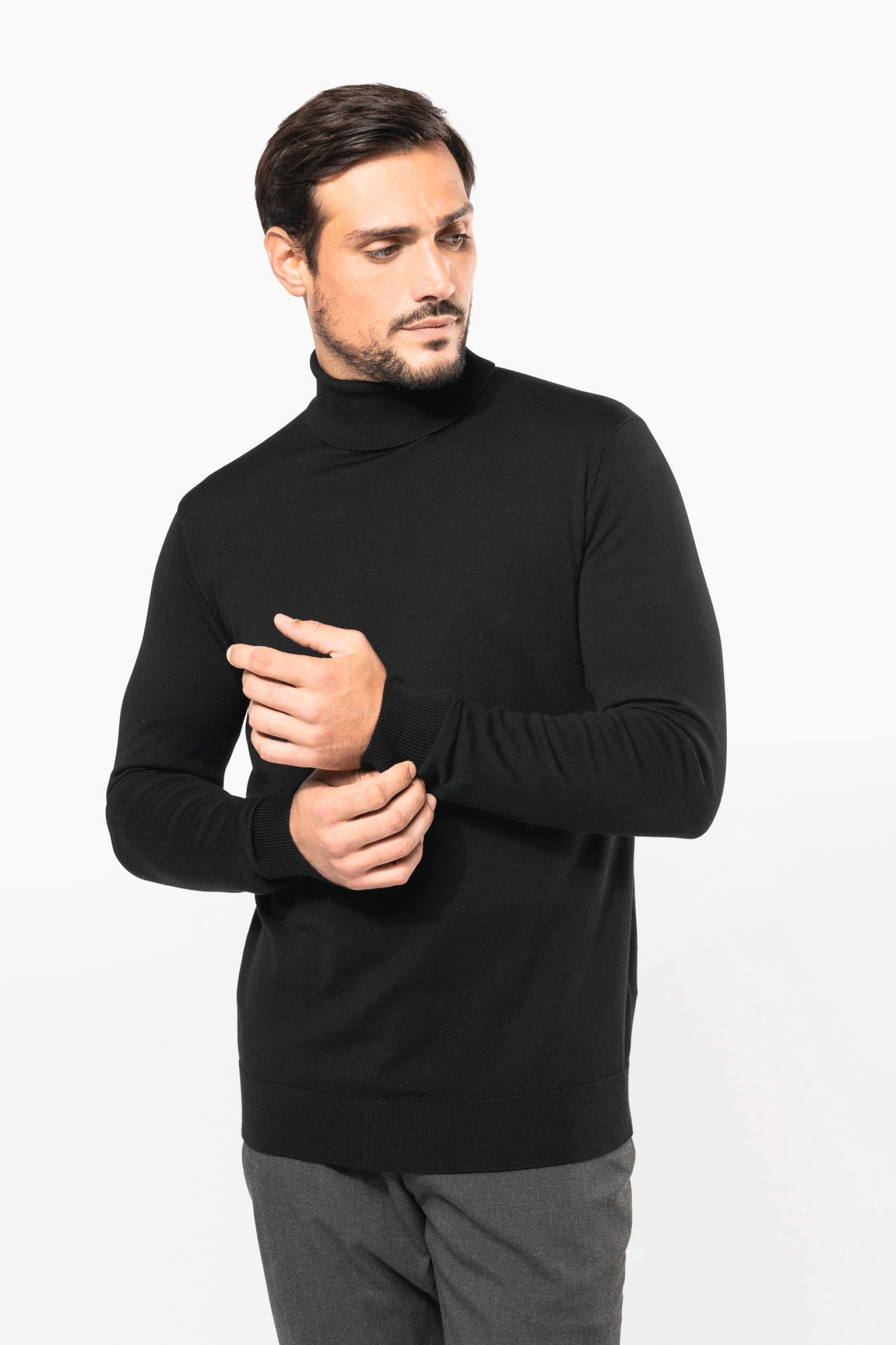 Camisola de gola alta em lã Merino - PK912