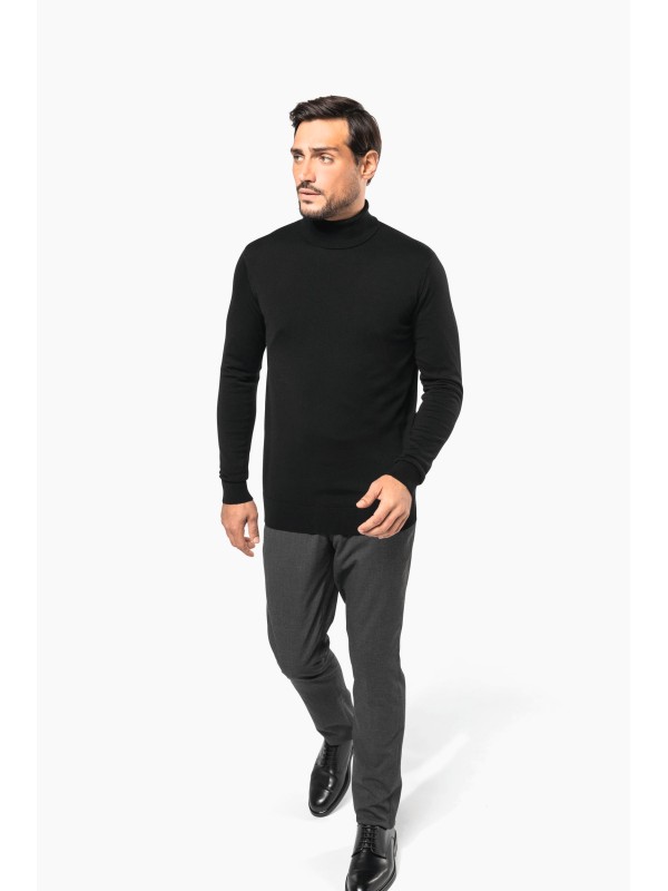 Camisola de gola alta em l Merino - PK912