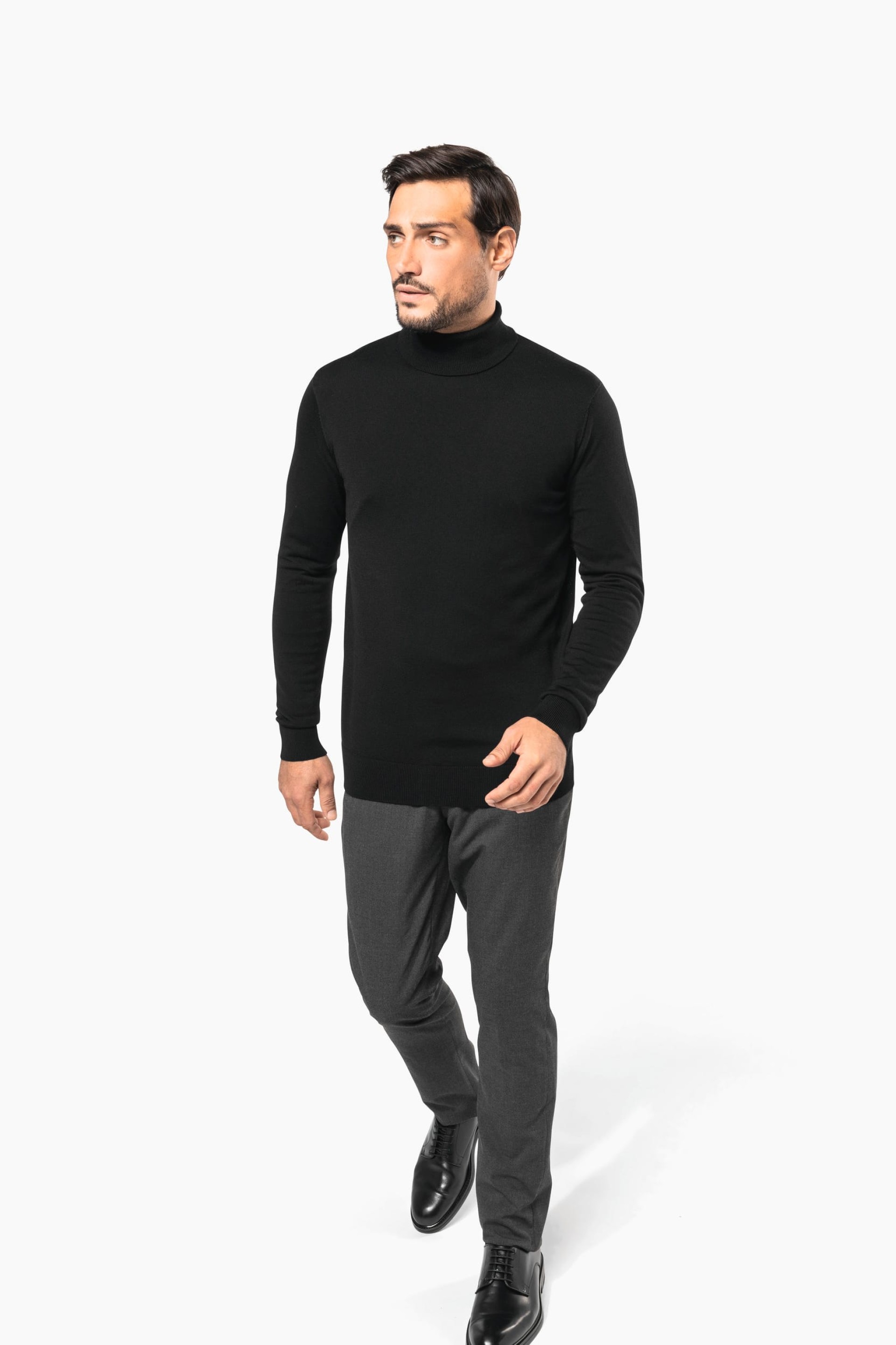 Camisola de gola alta em lã Merino - PK912