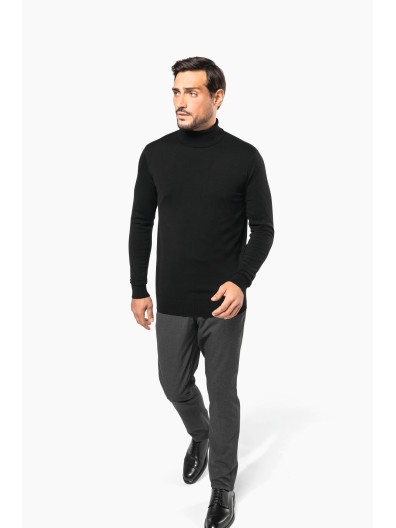 Camisola de gola alta em l Merino - PK912