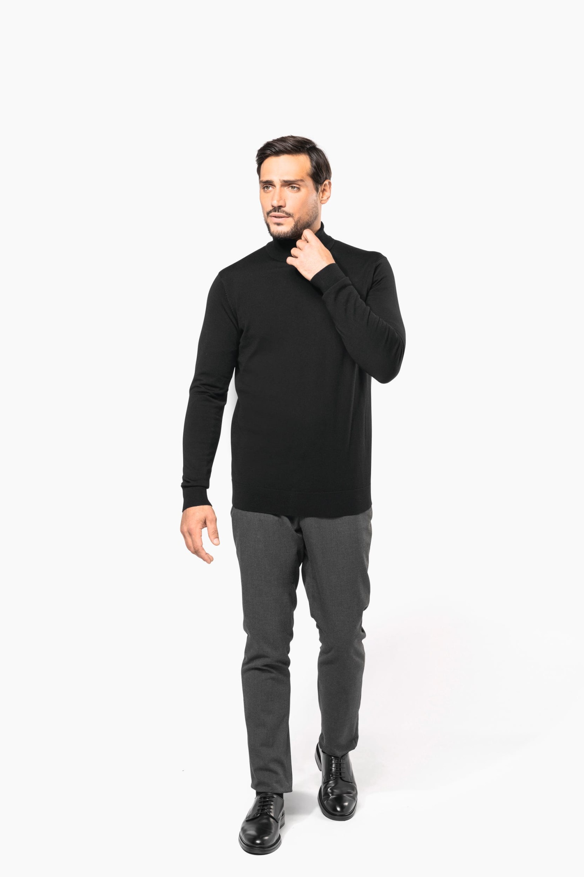 Camisola de gola alta em lã Merino - PK912