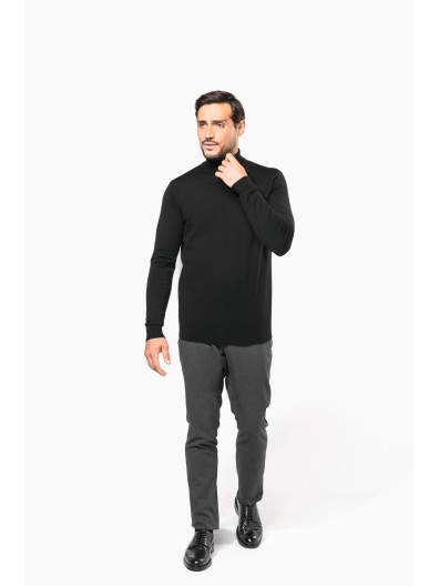 Camisola de gola alta em l Merino - PK912