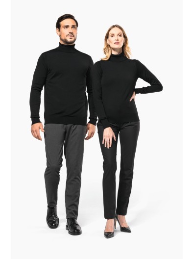 Camisola de gola alta em l Merino - PK912