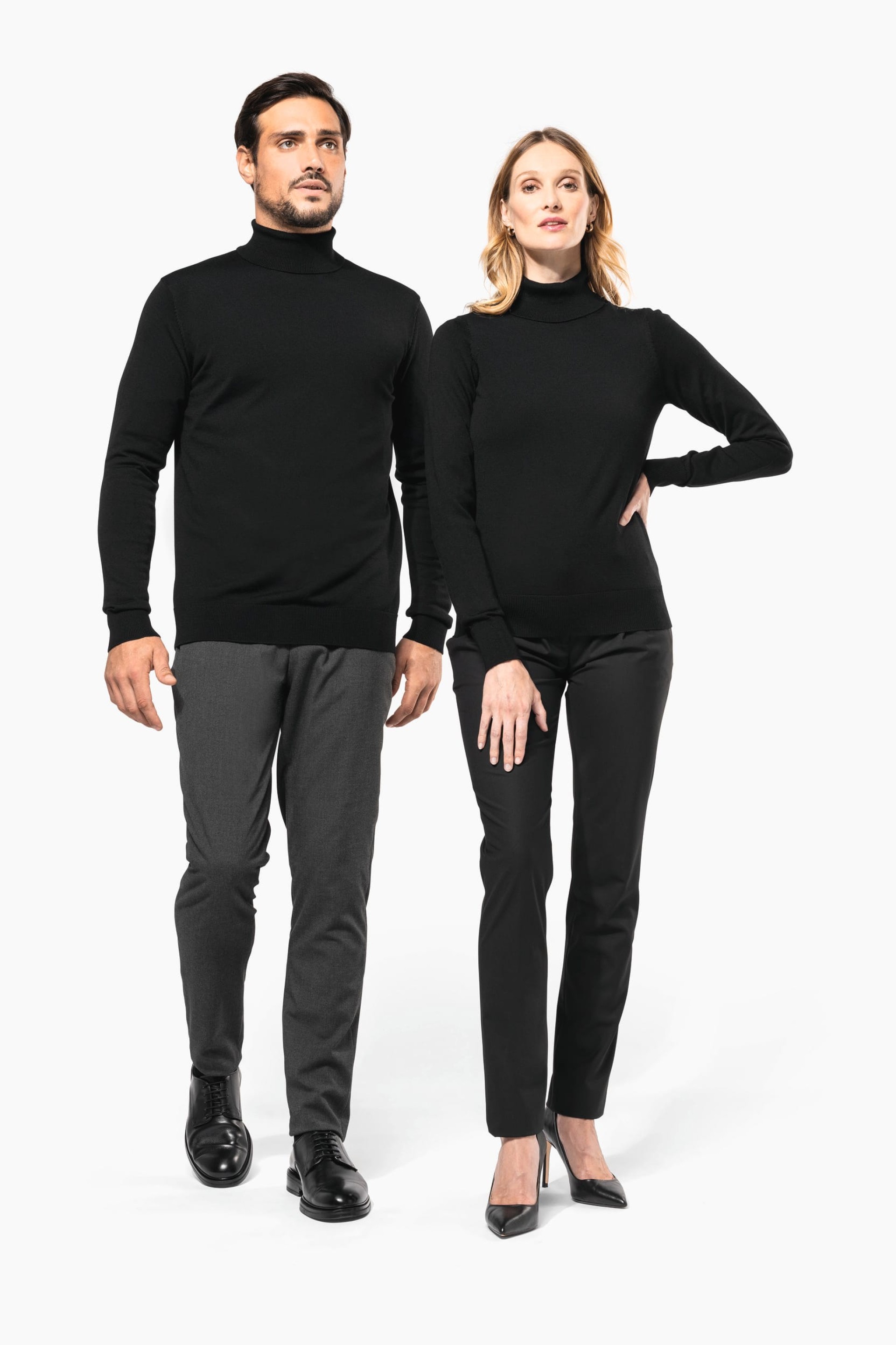 Camisola de gola alta em lã Merino - PK912