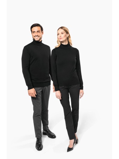 Camisola de gola alta em l Merino - PK912