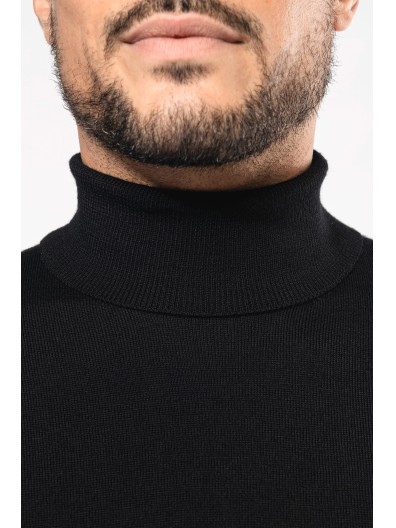 Camisola de gola alta em l Merino - PK912