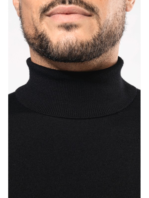 Camisola de gola alta em l Merino - PK912